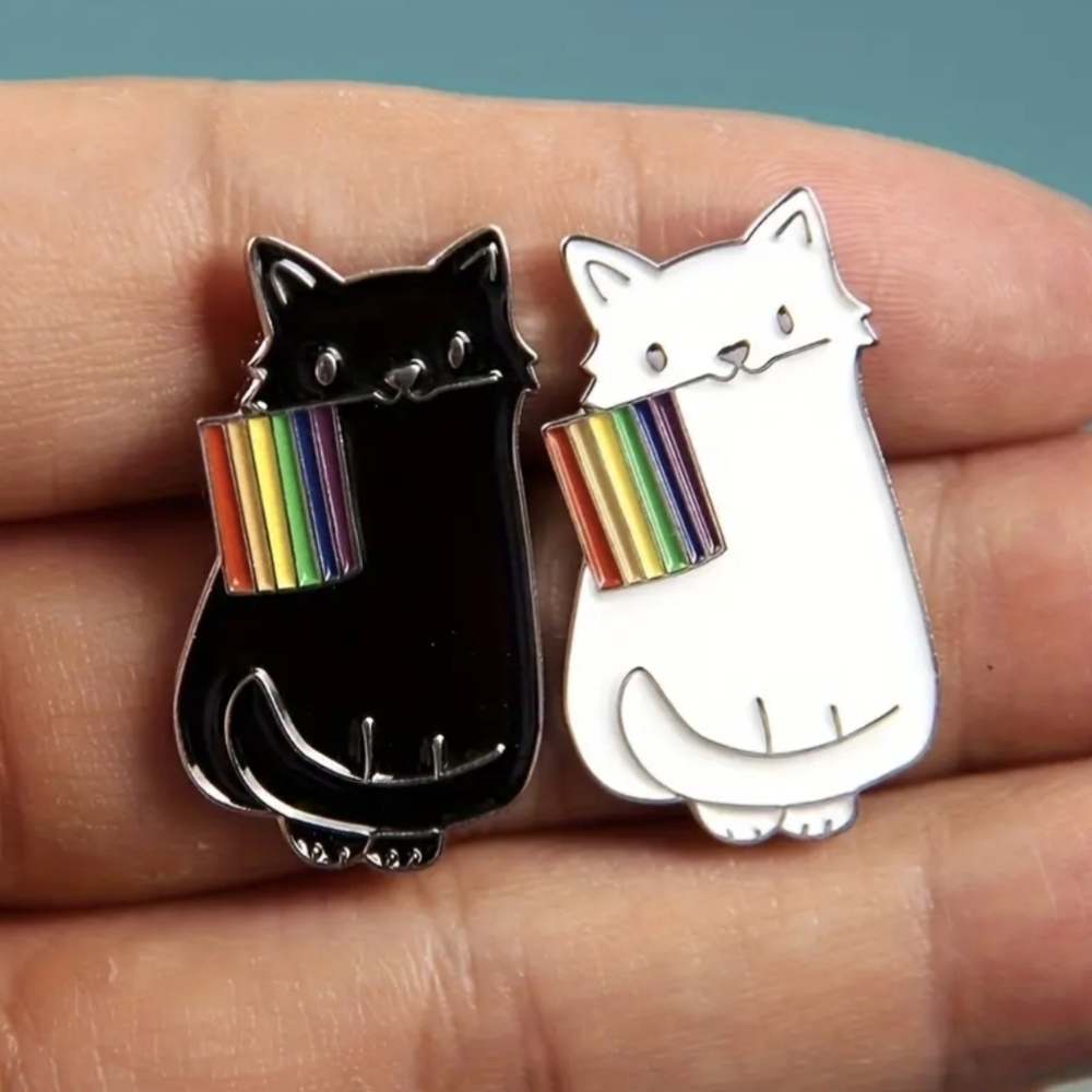 💐3 For $15💐🌈White Rainbow Cat - Picture 2 of 3